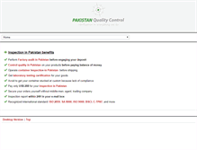 Tablet Screenshot of pakistanqualitycontrol.com